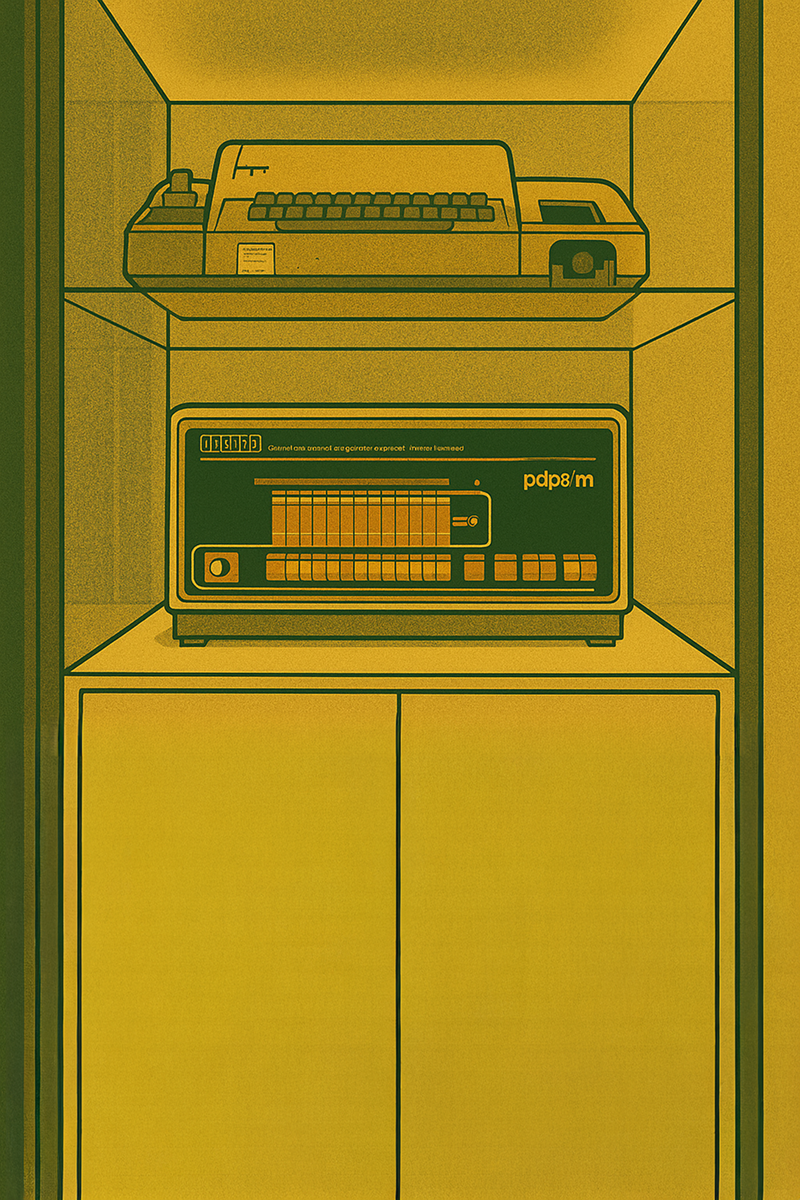 An old-school computer that is on display in the freiheit.com office