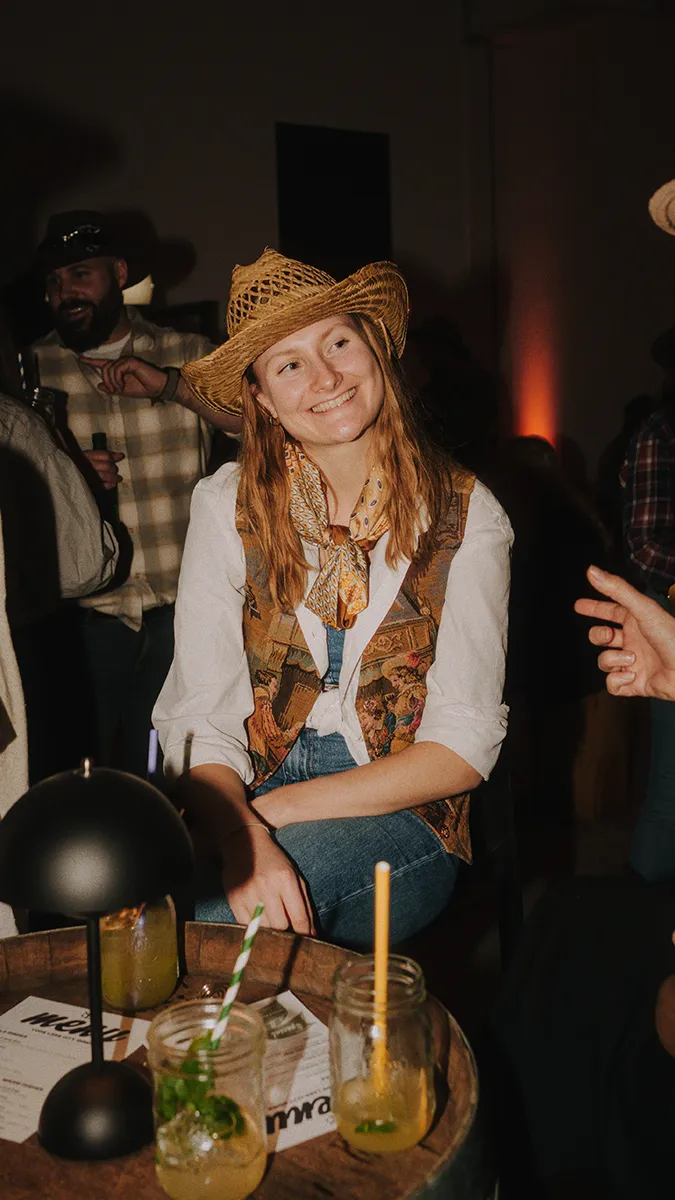 one freiheit.com member is enjoying their time together with their team members at freiheit.com xmas party