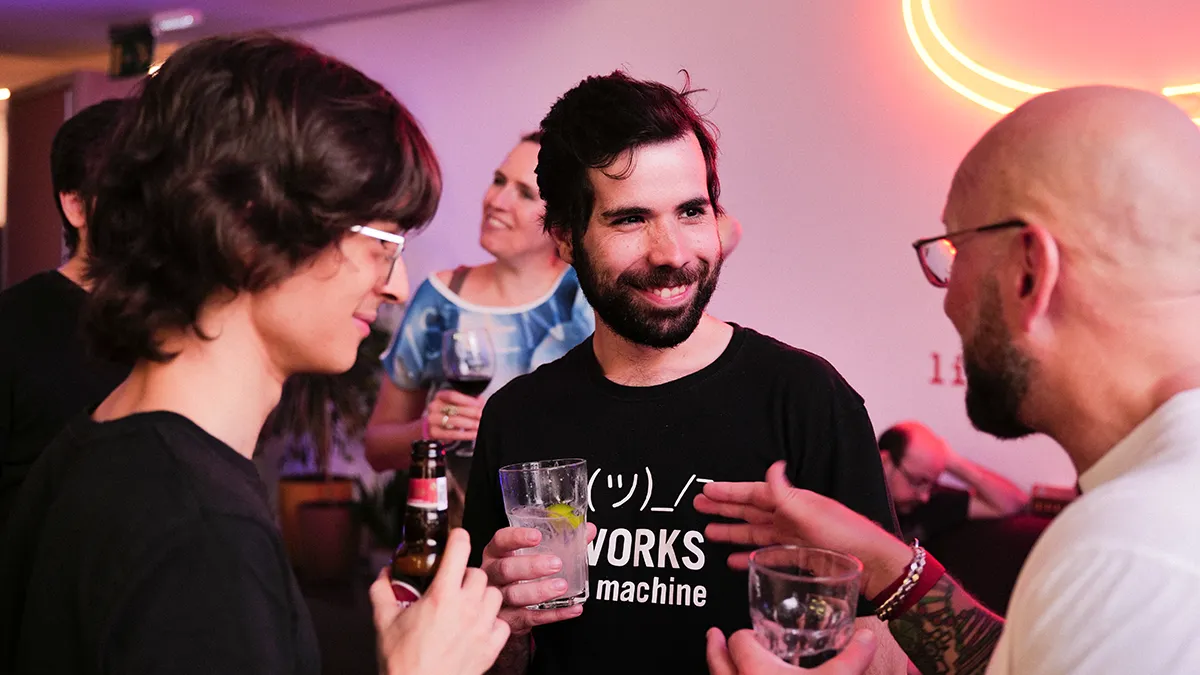freiheit.com members celebrate a community event in the Lisbon hub