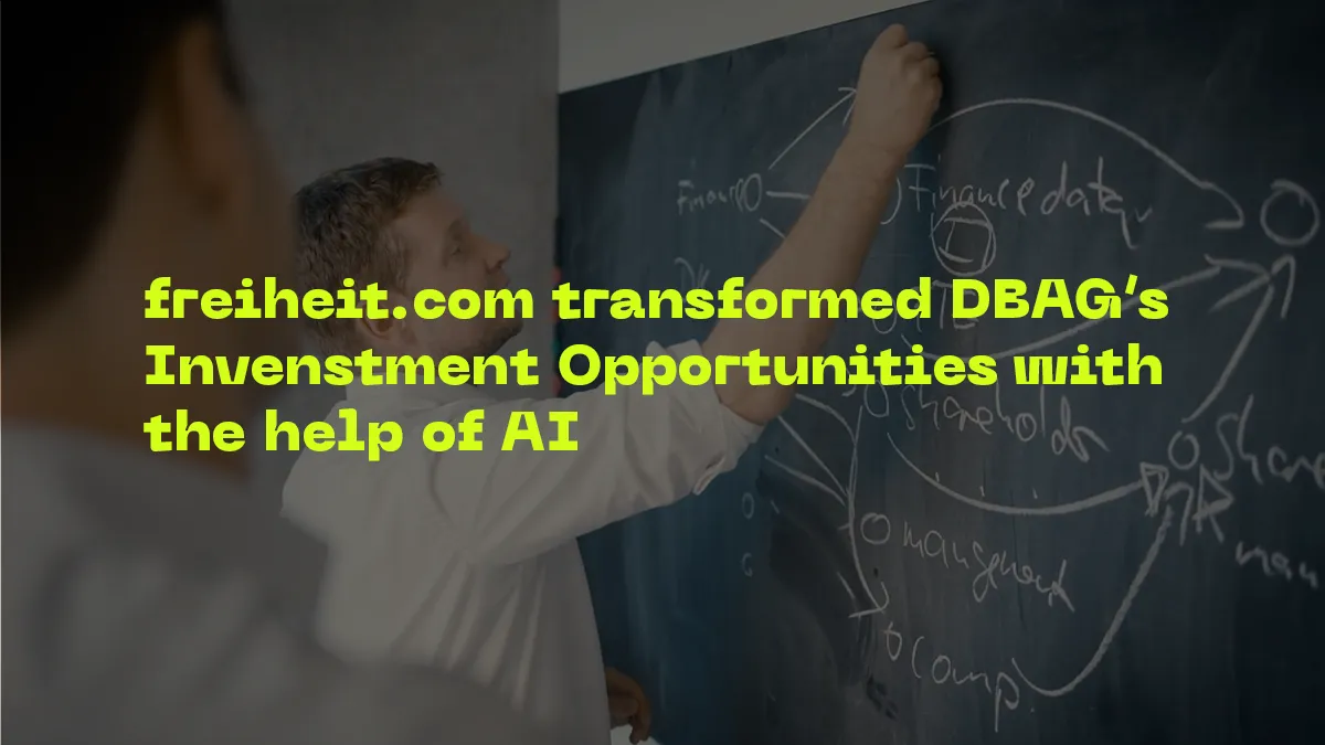 How to revolutionize Private Equity Investment with AI Innovations for the DBAG